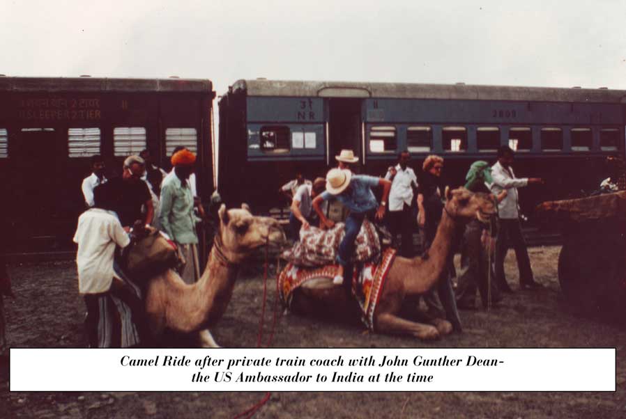 Camel ride and private train coach